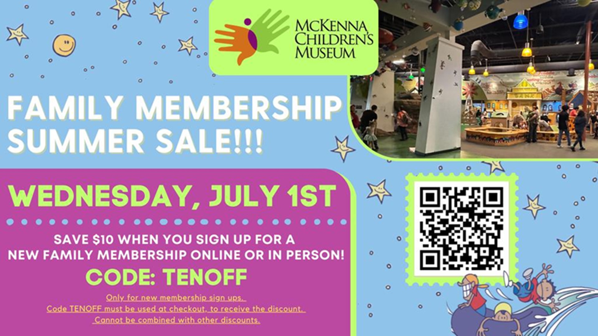 Family Membership Summer Sale at McKenna Children’s Museum
