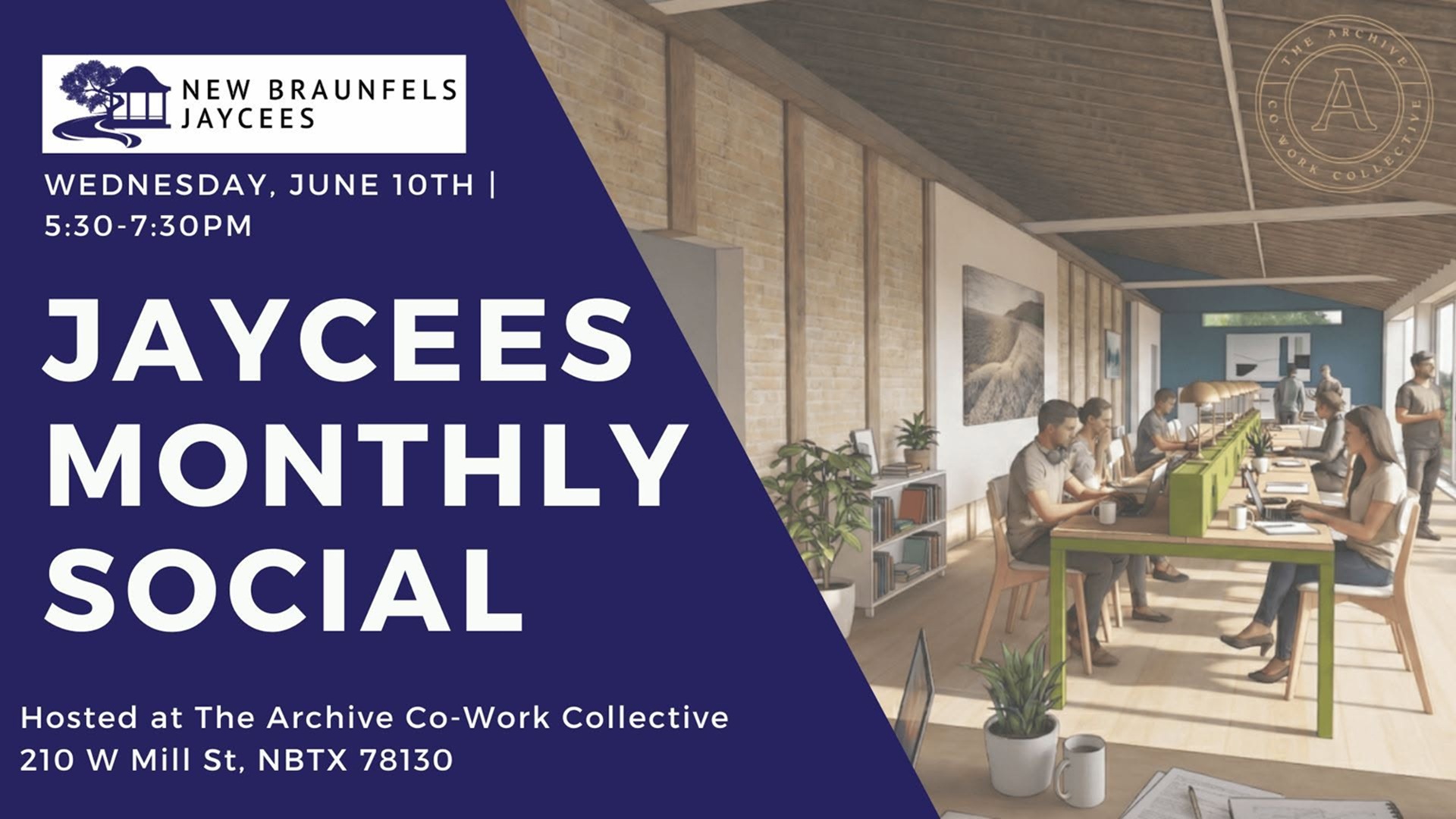 Jaycees Monthly Social at The Archive Co-Work Collective