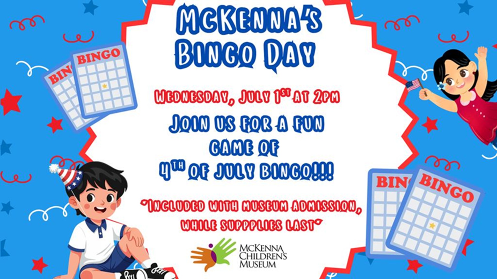 McKenna’s Bingo Day at McKenna Children’s Museum