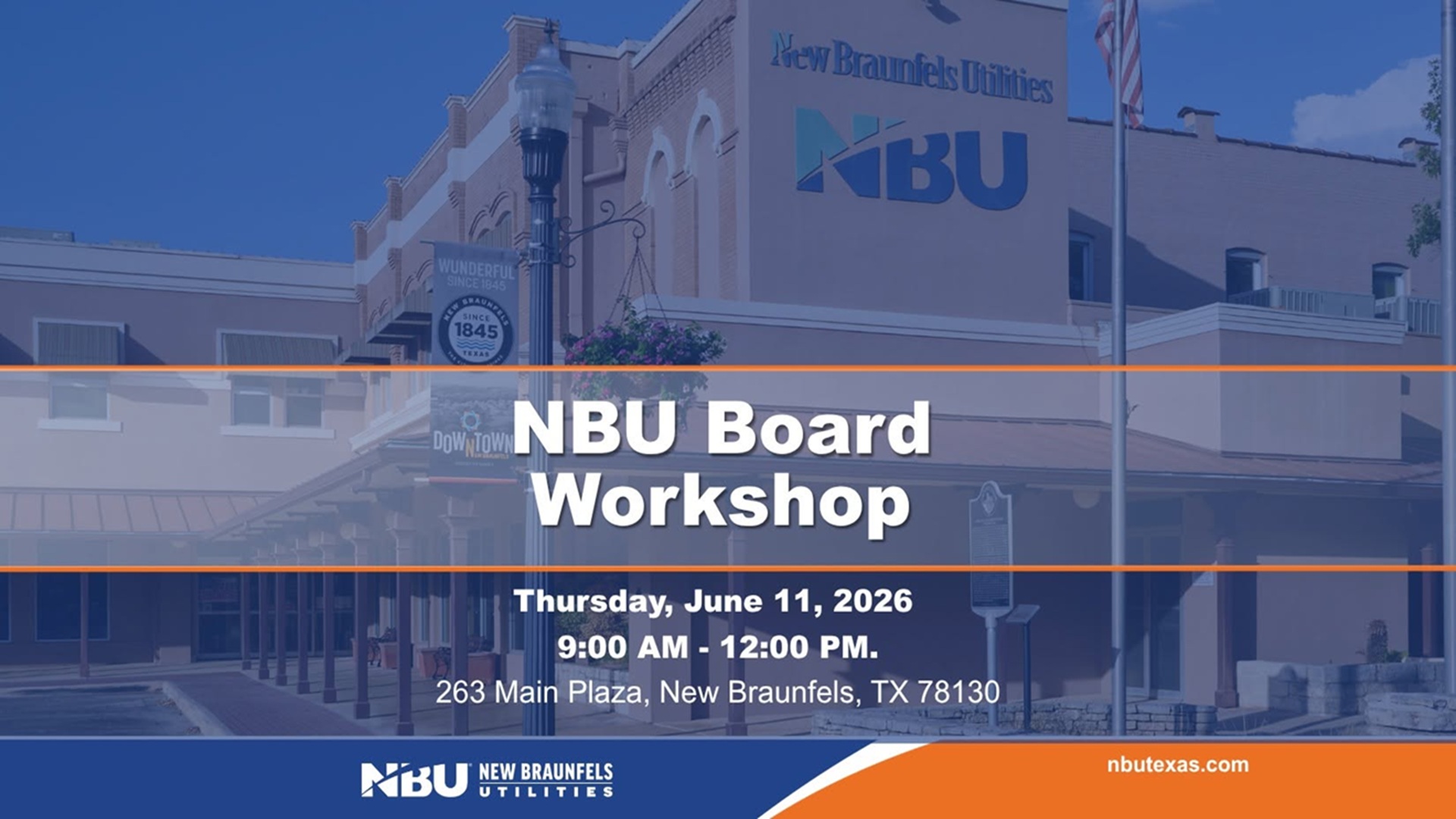 NBU June Board Workshop at New Braunfels Utilities