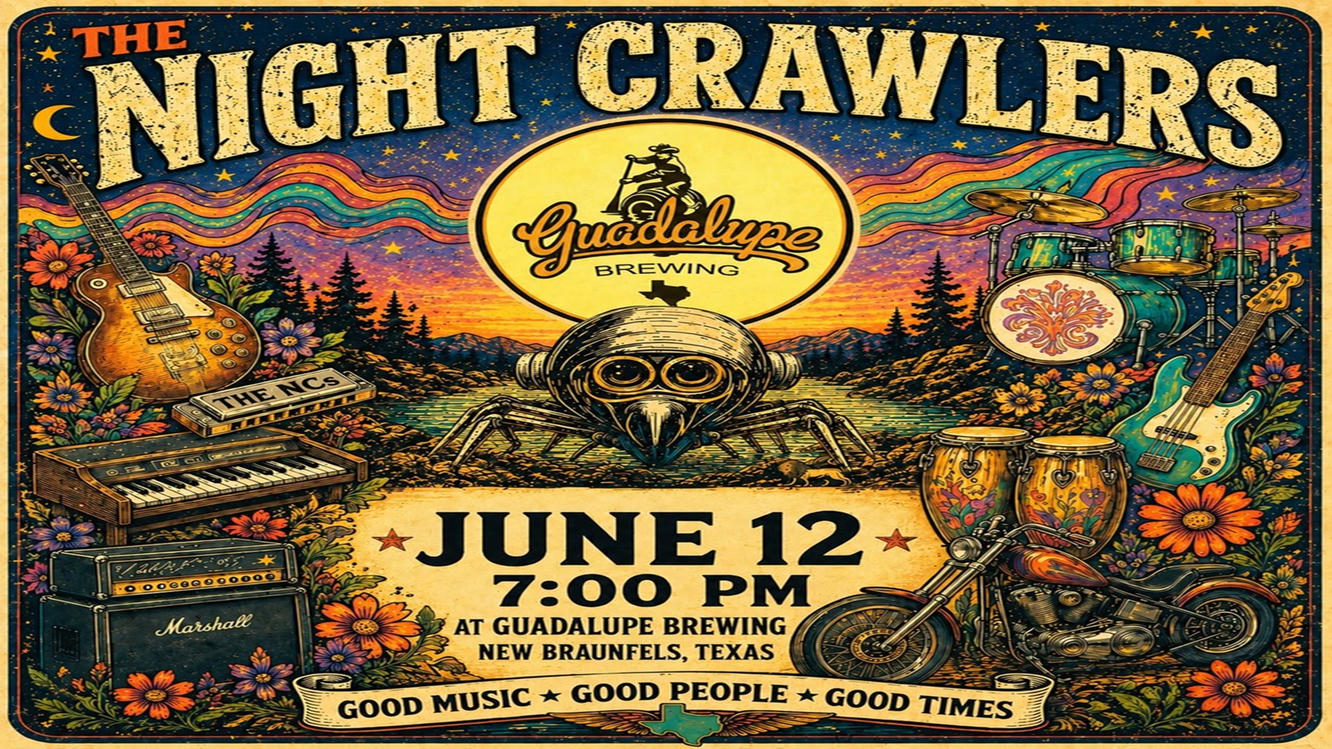 Night Crawlers at Guadalupe Brewing Company & Pizza Kitchen