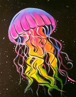 Summer Time Blacklight Event at Painting with a Twist