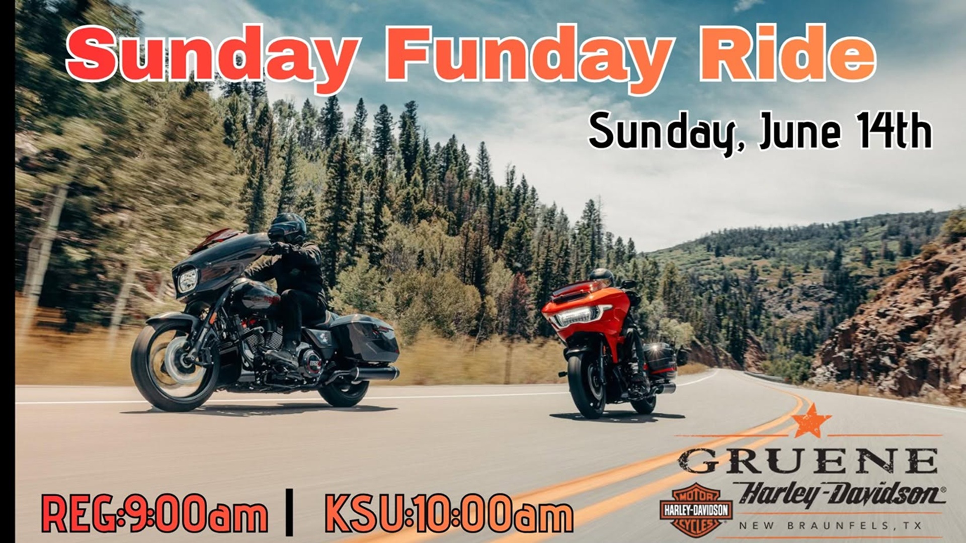 Sunday Funday Ride at Gruene Harley-Davidson