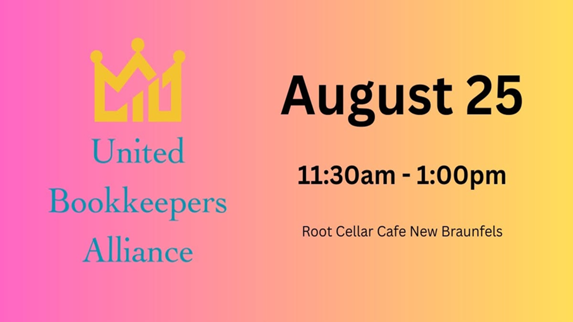 August Bookkeepers Lunch at Root Cellar Cafe