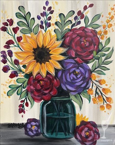 Floral Treasure at Painting with a Twist