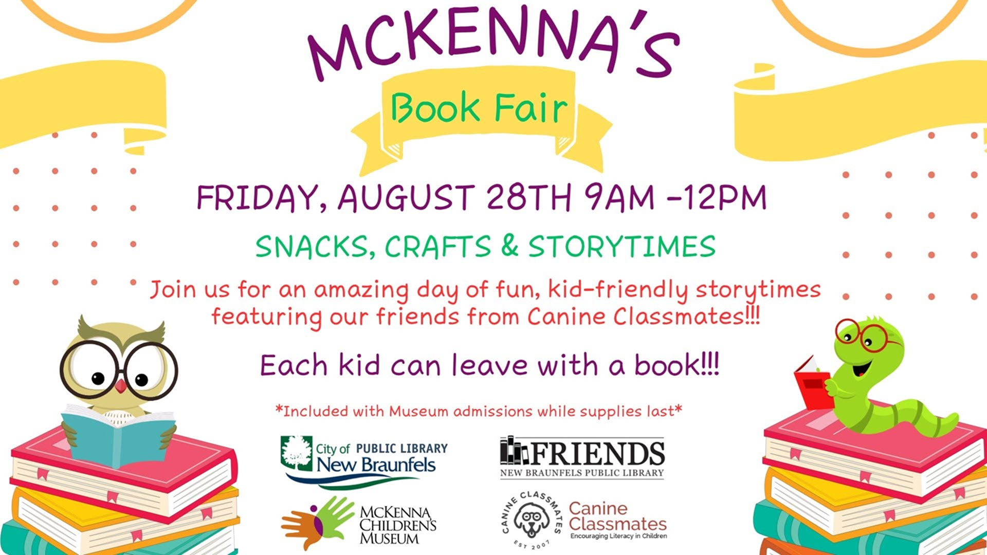 McKenna's Book Fair at McKenna Children's Museum