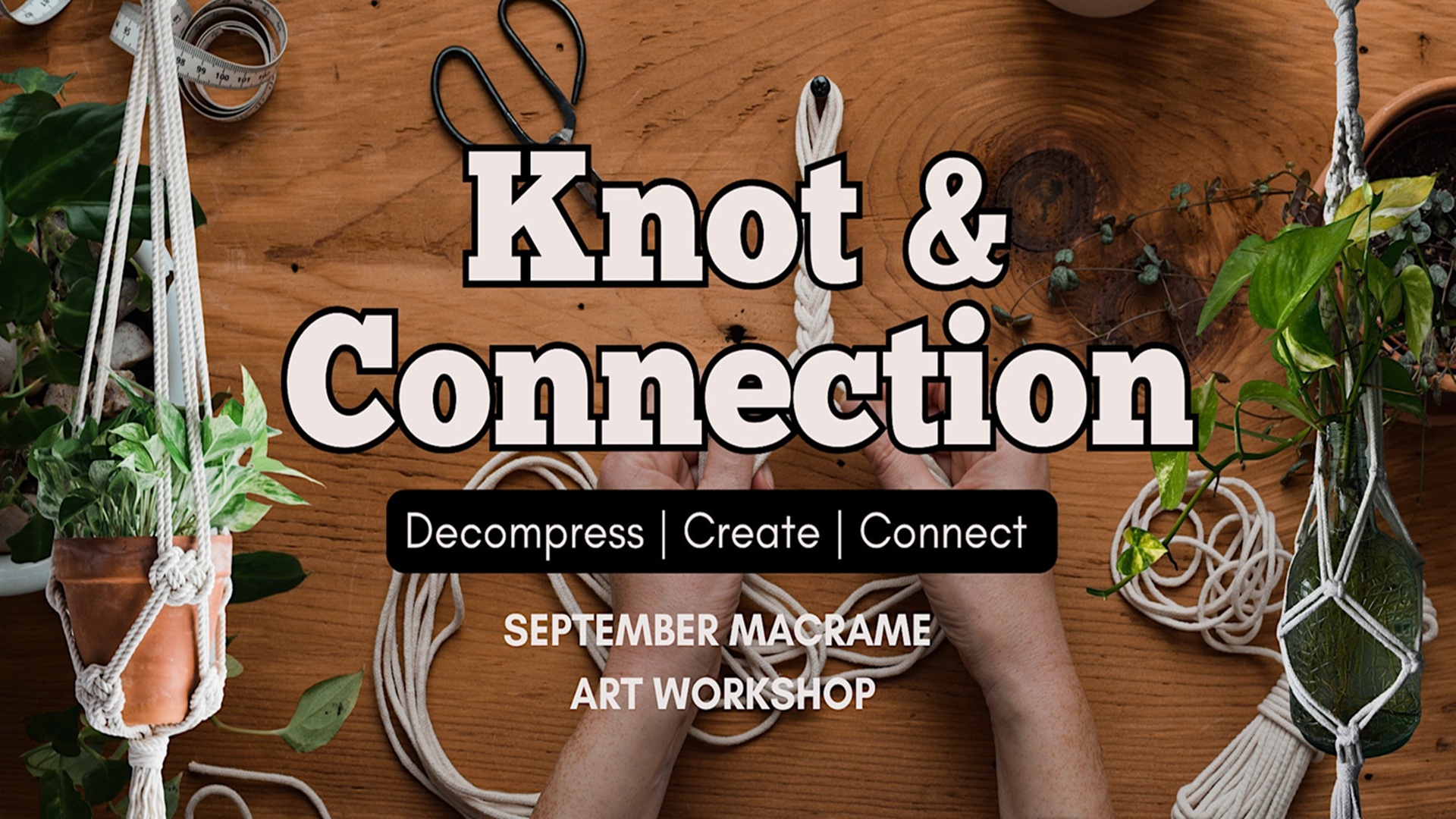 September Art Workshop: Macrame Hangers at River City Advocacy