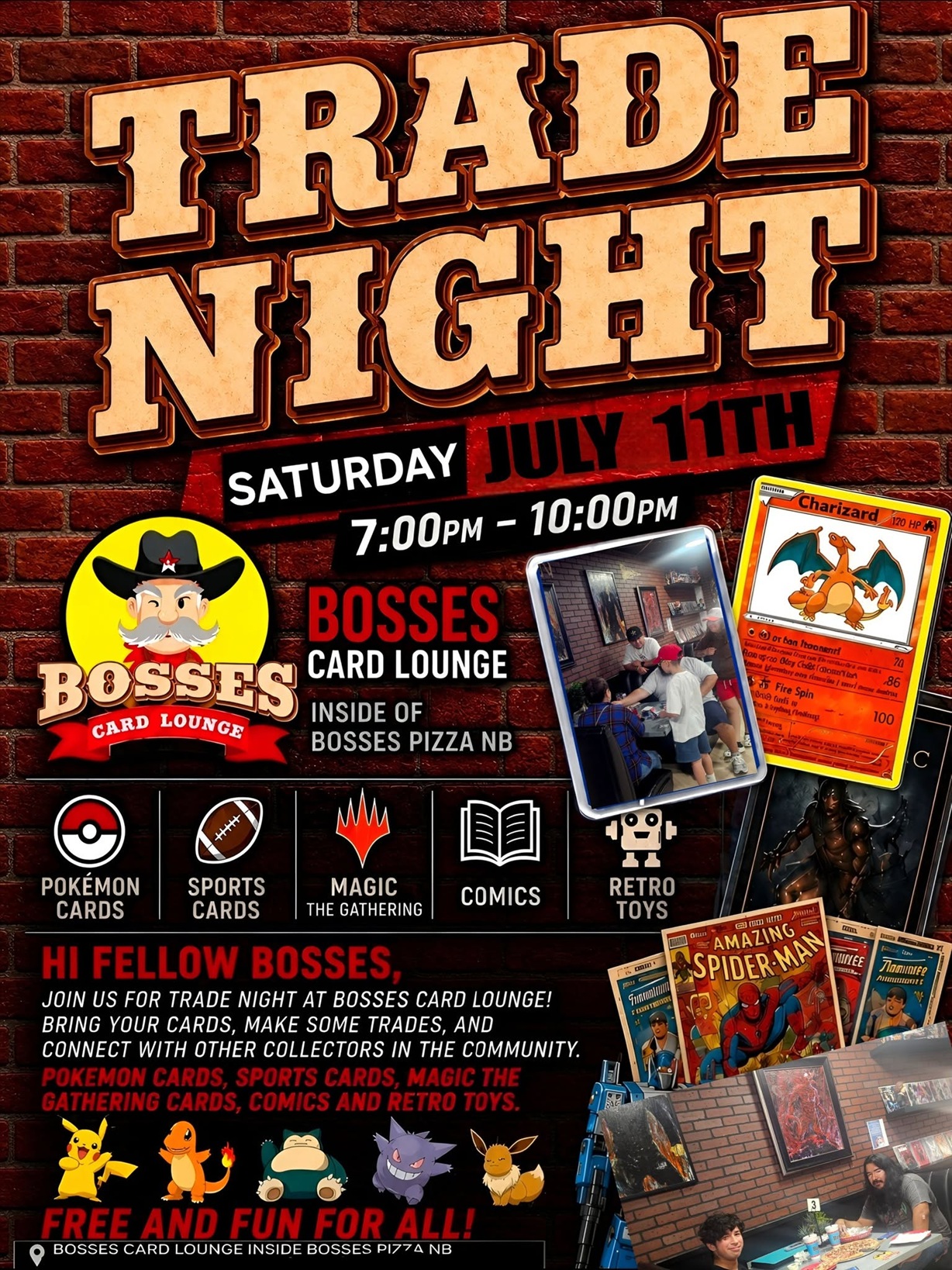 Trade Night at Bosses Card Lounge