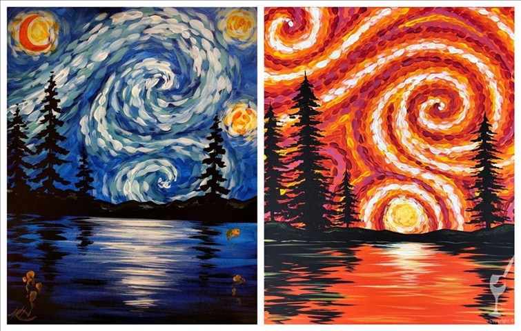 Van Gogh Forest – Choose Your Colors at Painting with a Twist