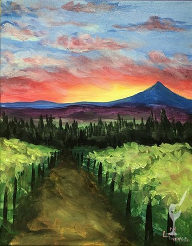 Vines and Views at Painting with a Twist