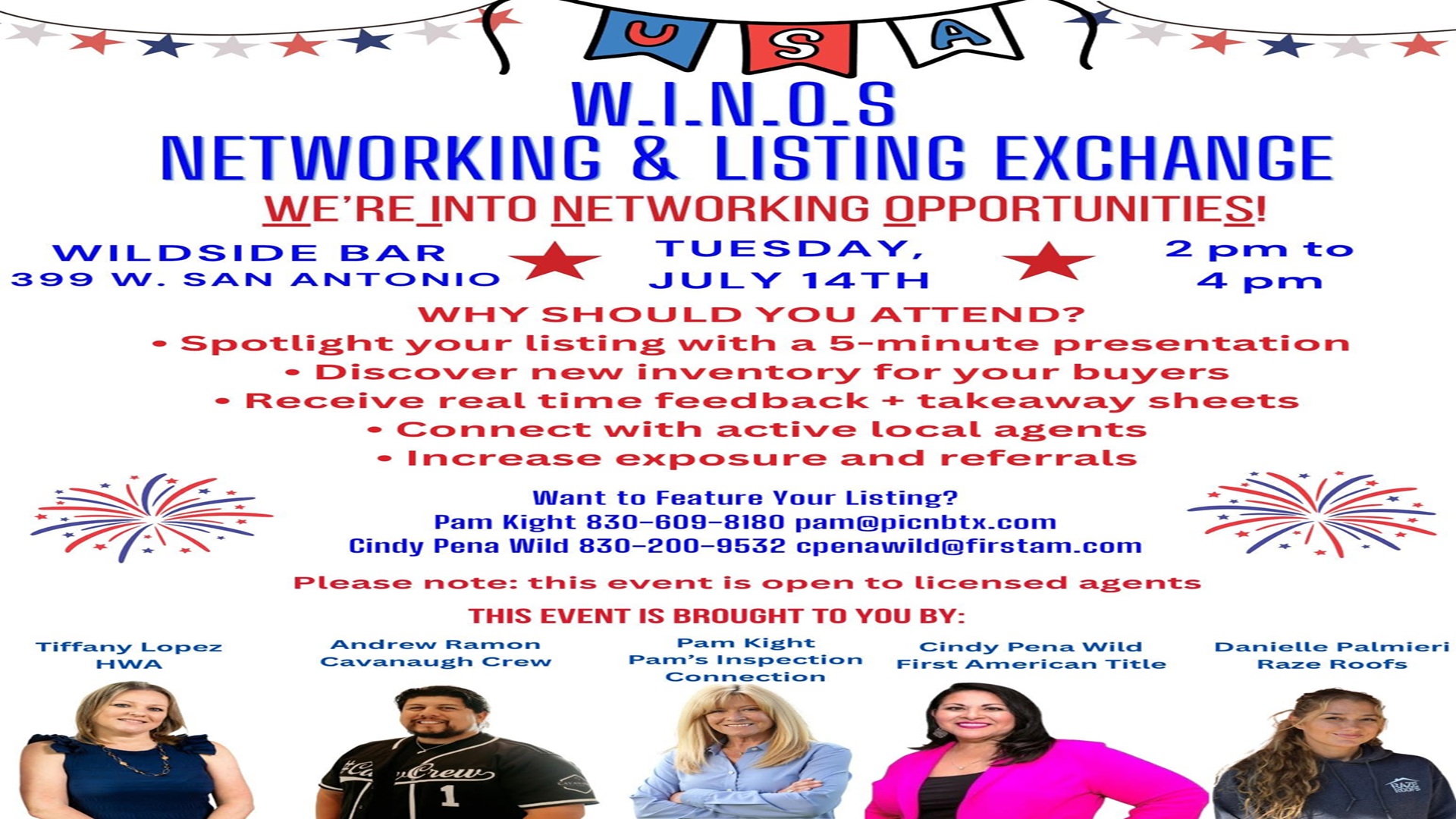 W.I.N.O.s Networking & Listing Exchange at Wildside