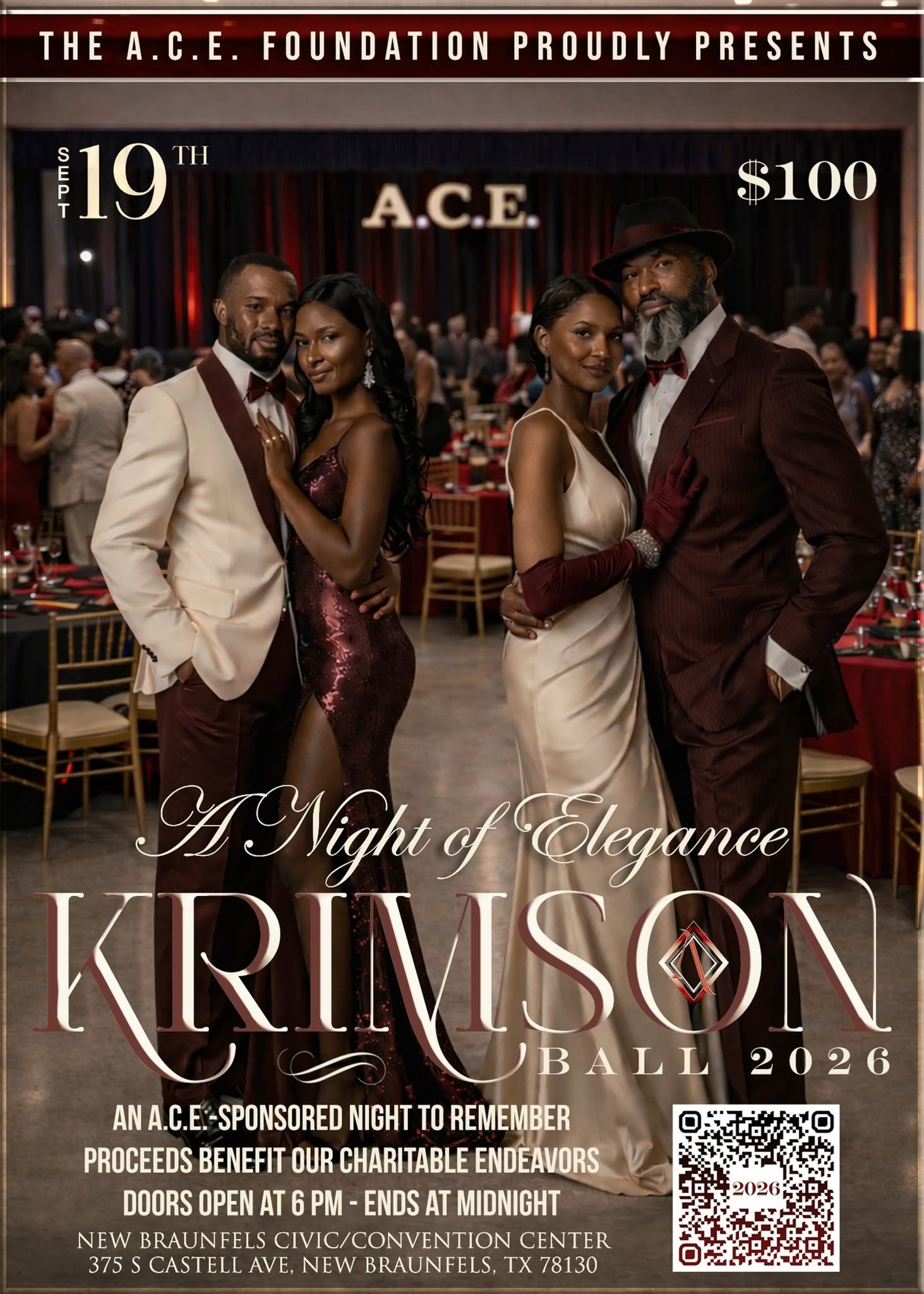 A Night of Elegance – Krimson Ball 2026 at New Braunfels Civic and Convention Center