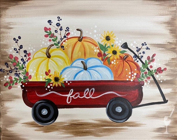 My Little Fall Wagon at Painting With A Twist