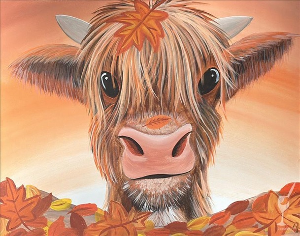The Highland Calf – Autumn at Painting With A Twist