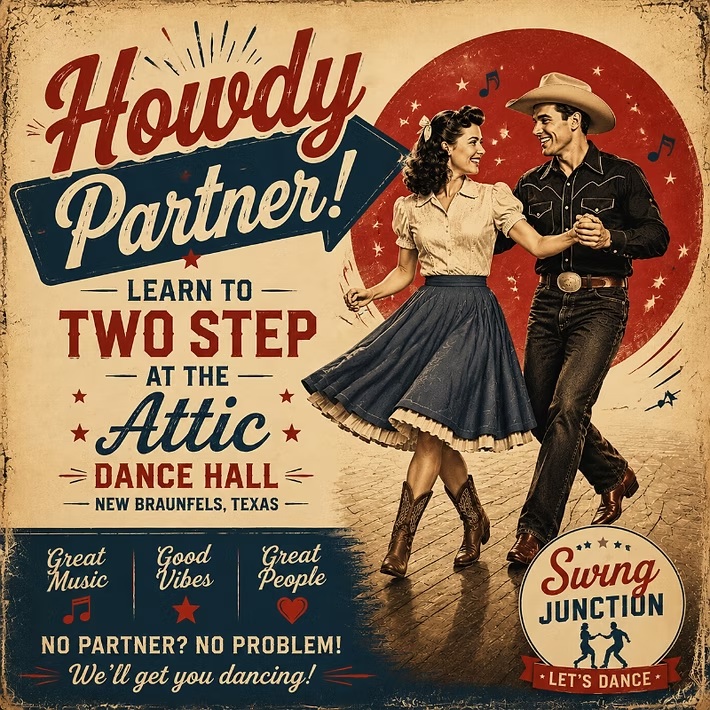 Wednesday Country Classes at The Attic Dance Hall