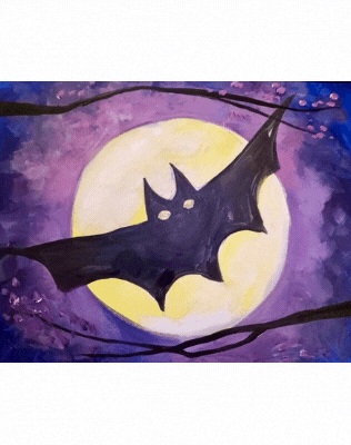 Family Time — Halloween Bat at Painting With A Twist