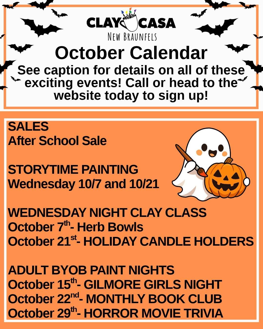 Horror Movie Trivia at Clay Casa New Braunfels