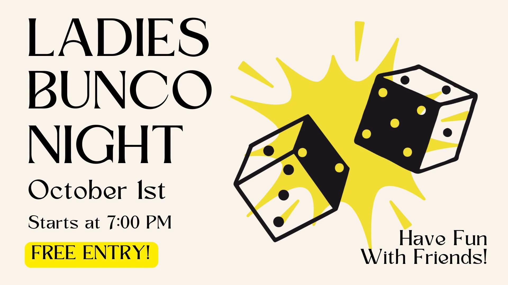 Ladies Bunco Night at Gruene United Methodist Church