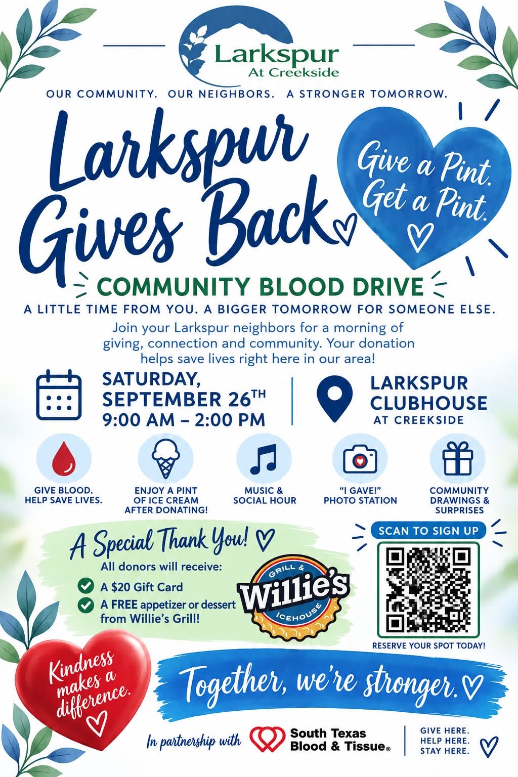 Community Blood Drive at Larkspur at Creekside