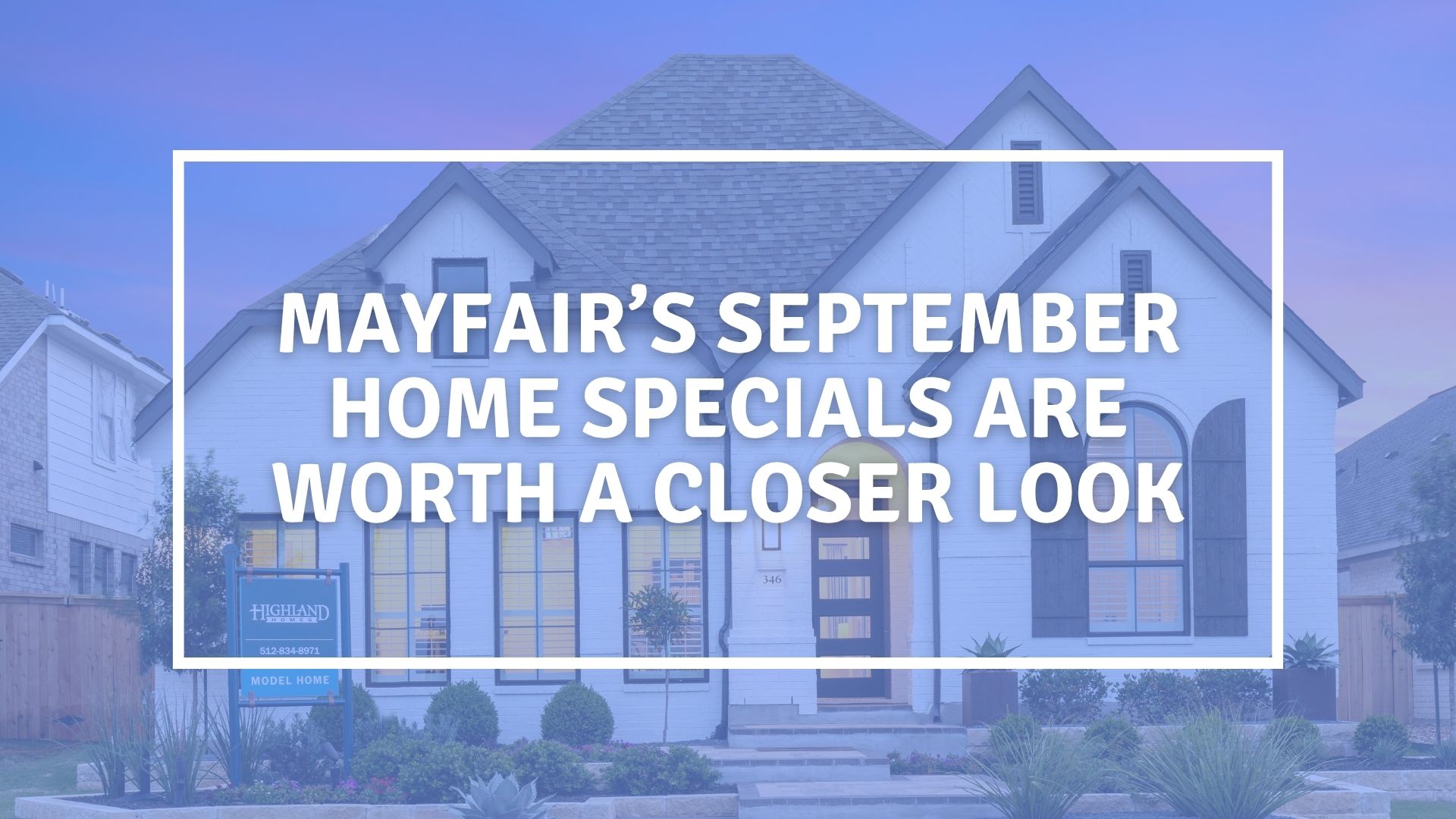 mayfair september specials