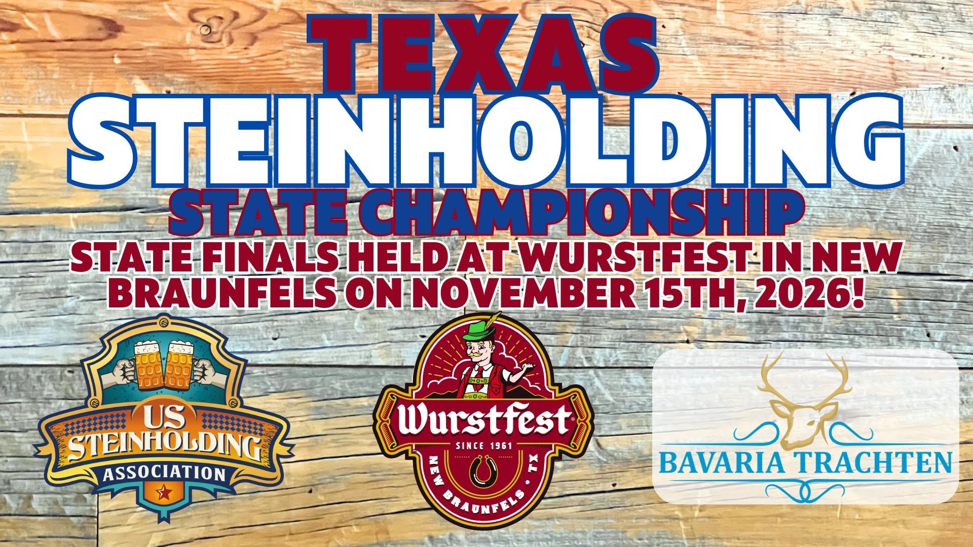 2026 USSA Texas Steinholding State Championship Finals at Wurstfest