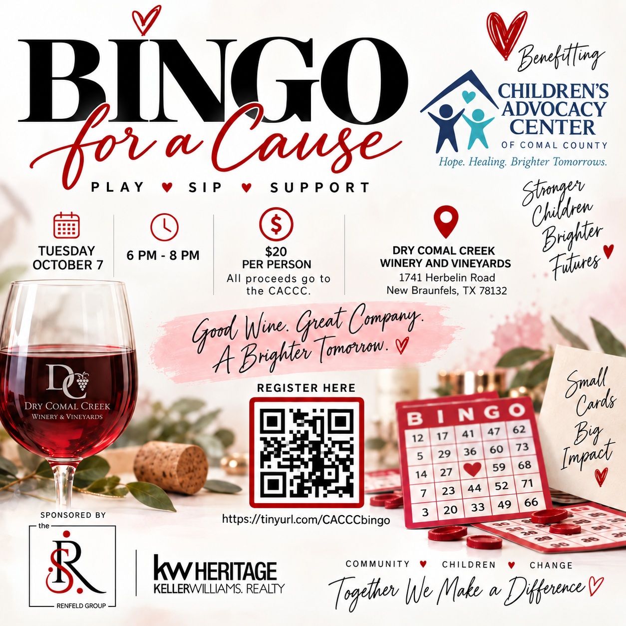 Bingo for a Cause at Dry Comal Creek Winery & Vineyards