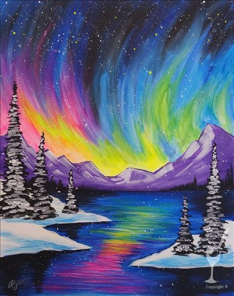 Blacklight Blizzard at Painting With A Twist