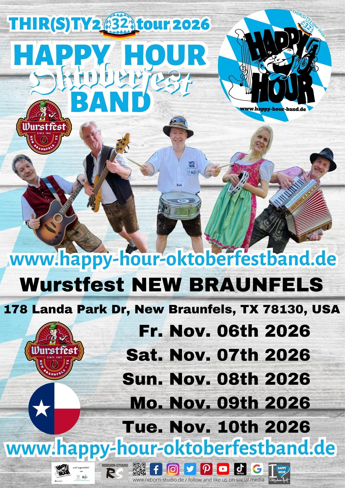 Happy Hour Oktoberfestband at Wurstfest in Landa Park