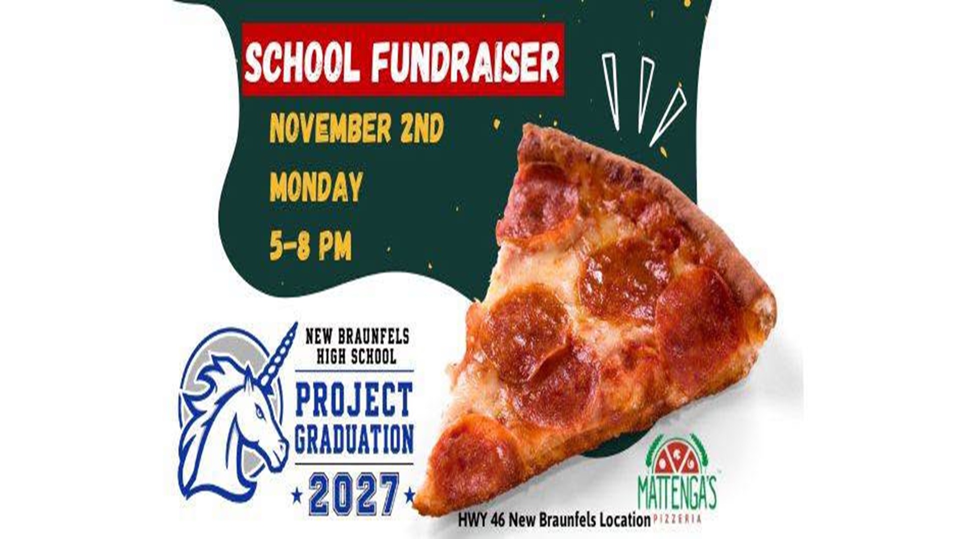 NBHS 2027 Project Graduation Spirit Night at Mattenga’s Pizzeria