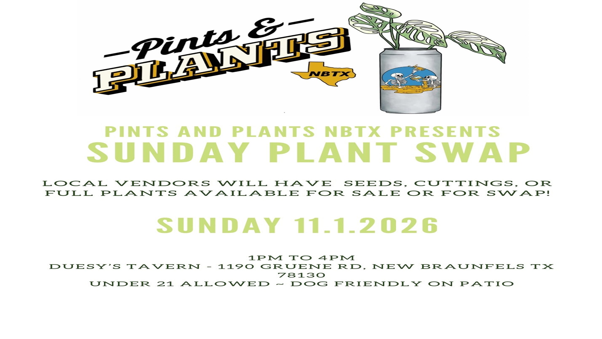 November Plant Swap at Duesy’s Tavern