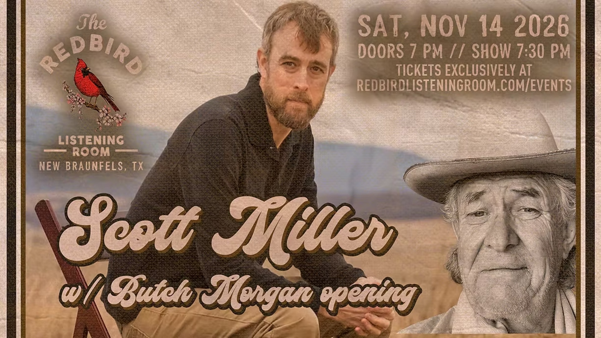 Scott Miller with Butch Morgan at The Redbird Listening Room