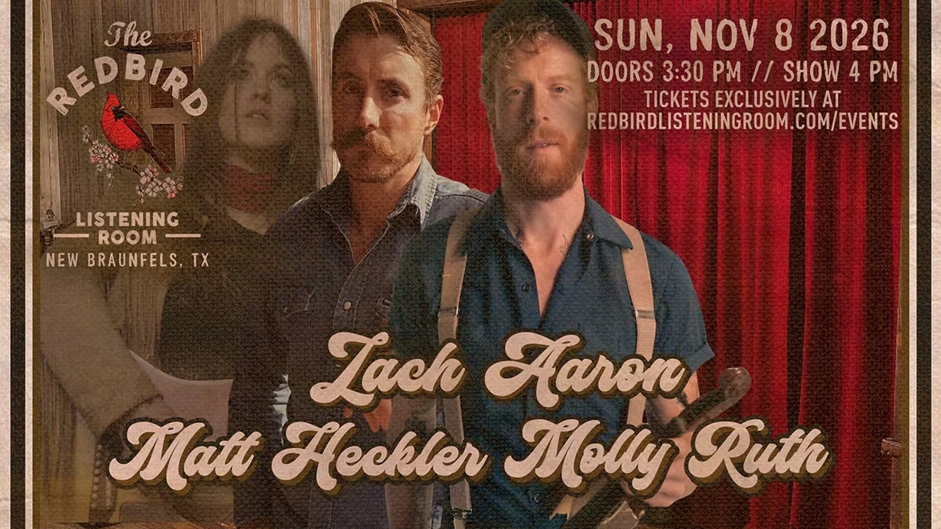 Zach Aaron, Matt Heckler & Molly Ruth at The Redbird Listening Room